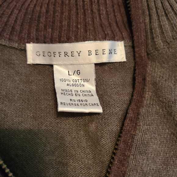 Geoffrey Beene Men's Classic Sleeveless full zip Vest, Size: Large Color: Green - Picture 6 of 13